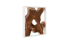 Phillips Collection Home Phillips Collection Framed Slice Wall Tile, Teak Wood, White Frame