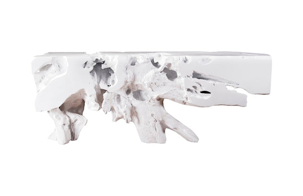 Phillips Collection Home Oversized LTL - Rate to be Quoted Phillips Collection Freeform Console Table, Gel Coat White, LG