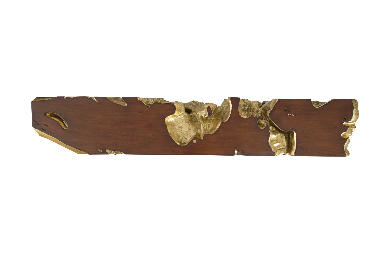 Phillips Collection Home Oversized LTL - Rate to be Quoted Phillips Collection Freeform Console Table, Gold Leaf, Faux Bois, LG