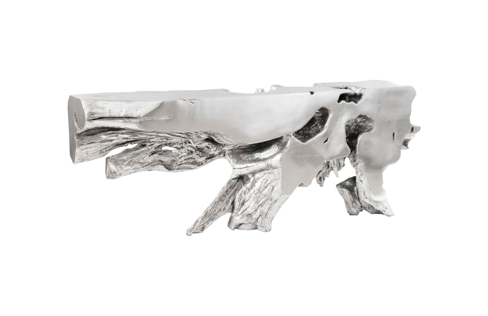 Phillips Collection Home Oversized LTL - Rate to be Quoted Phillips Collection Freeform Console Table, Silver Leaf, LG