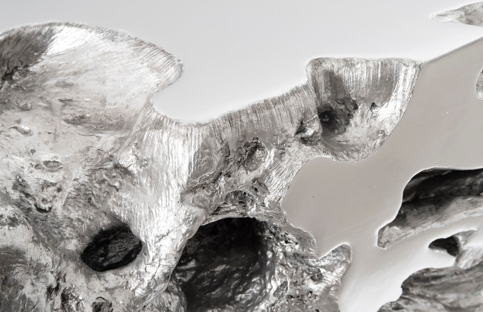 Phillips Collection Home Oversized LTL - Rate to be Quoted Phillips Collection Freeform Console Table, Silver Leaf, LG