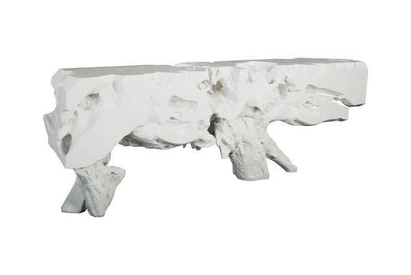 Phillips Collection Home Oversized LTL - Rate to be Quoted Phillips Collection Freeform Console Table XL, Gel Coat White