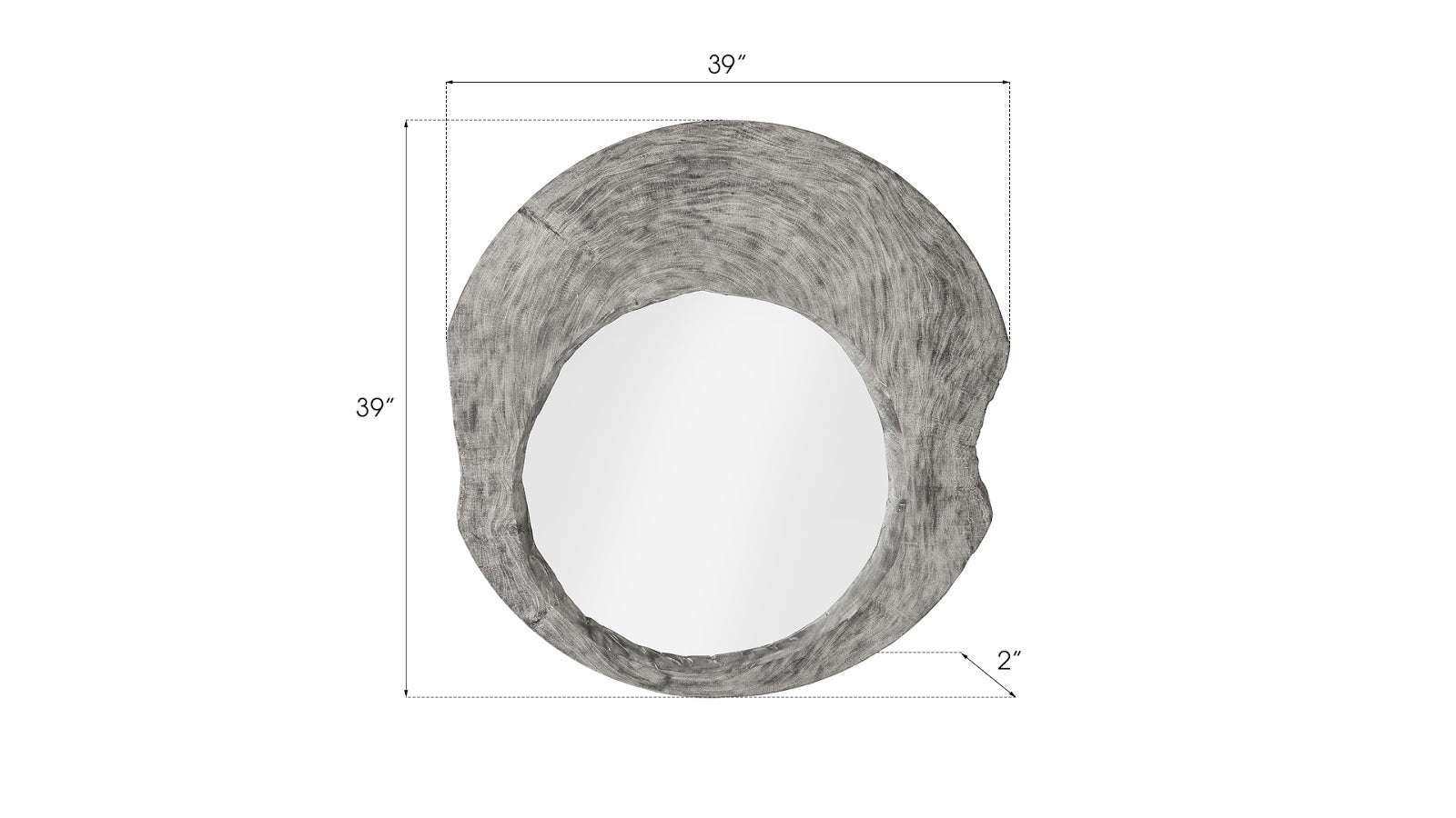 Phillips Collection Home Oversized LTL - Rate to be Quoted Phillips Collection Freeform Mirror, Gray Stone