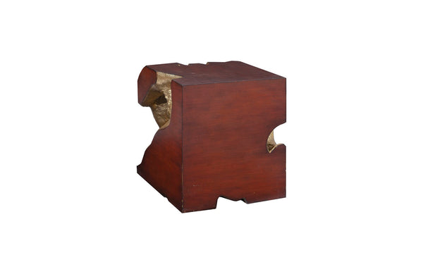 Phillips Collection Home Phillips Collection Freeform Stool, Gold Leaf, Faux Bois, SM