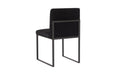 Phillips Collection Home Phillips Collection Frozen Dining Chair, Black Velvet Fabric, Matte Black Metal Frame