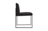 Phillips Collection Home Phillips Collection Frozen Dining Chair, Black Velvet Fabric, Matte Black Metal Frame