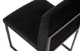 Phillips Collection Home Phillips Collection Frozen Dining Chair, Black Velvet Fabric, Matte Black Metal Frame
