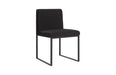 Phillips Collection Home Phillips Collection Frozen Dining Chair, Black Velvet Fabric, Matte Black Metal Frame