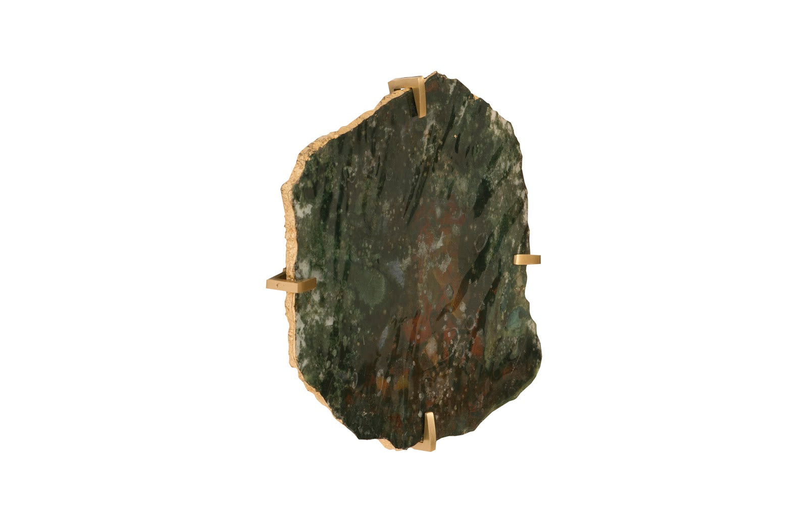 Phillips Collection Home Phillips Collection Gem Wall Tile in Brass Setting, Glacier Charcoal