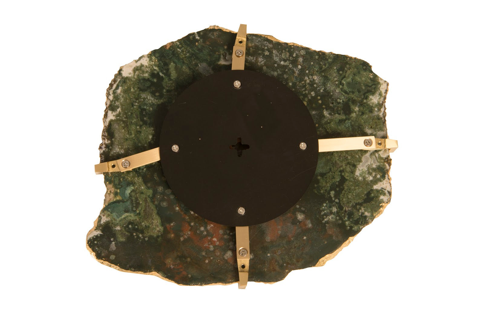 Phillips Collection Home Phillips Collection Gem Wall Tile in Brass Setting, Glacier Charcoal