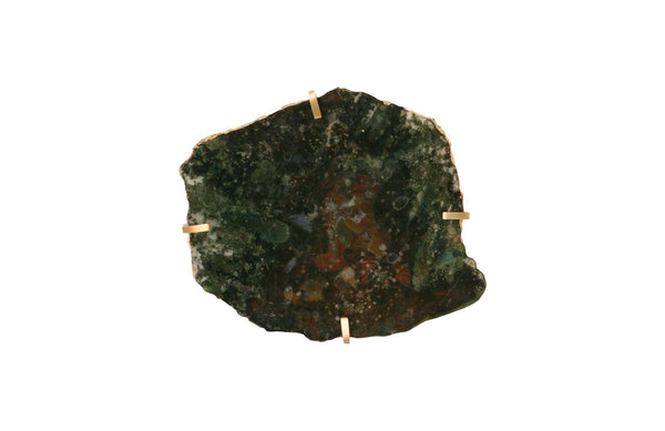 Phillips Collection Home Phillips Collection Gem Wall Tile in Brass Setting, Glacier Charcoal