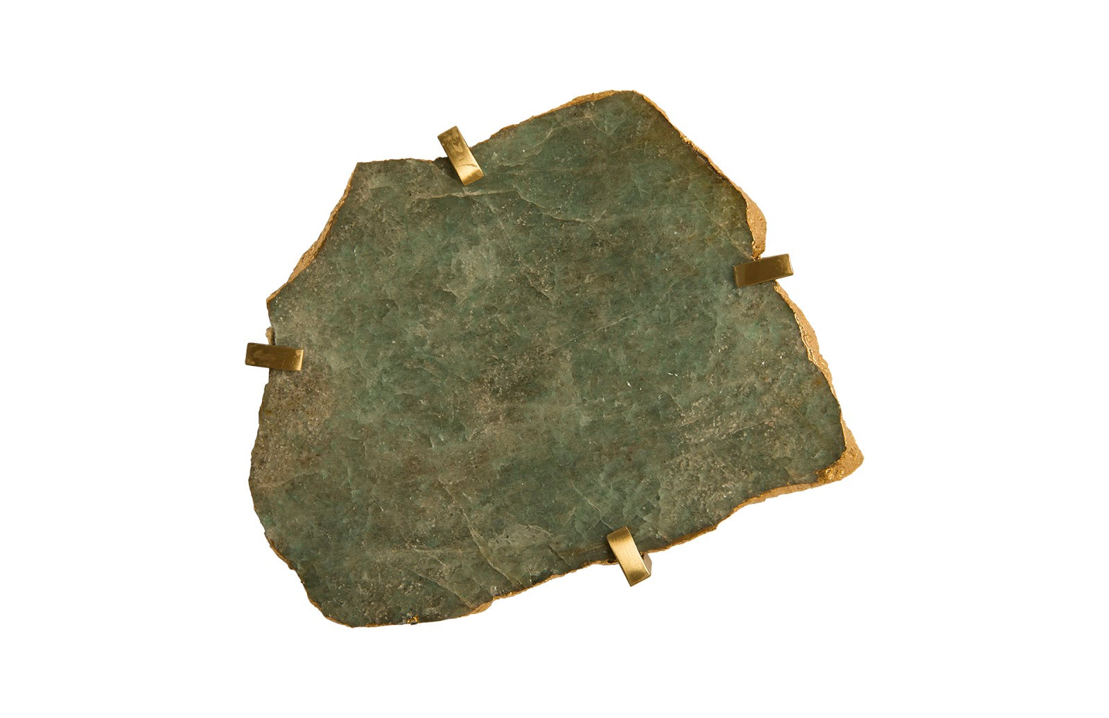 Phillips Collection Home Phillips Collection Gem Wall Tile in Brass Setting, Green Emerald