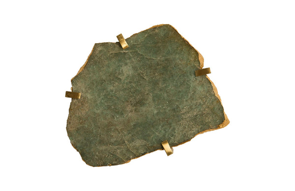 Phillips Collection Home Phillips Collection Gem Wall Tile in Brass Setting, Green Emerald