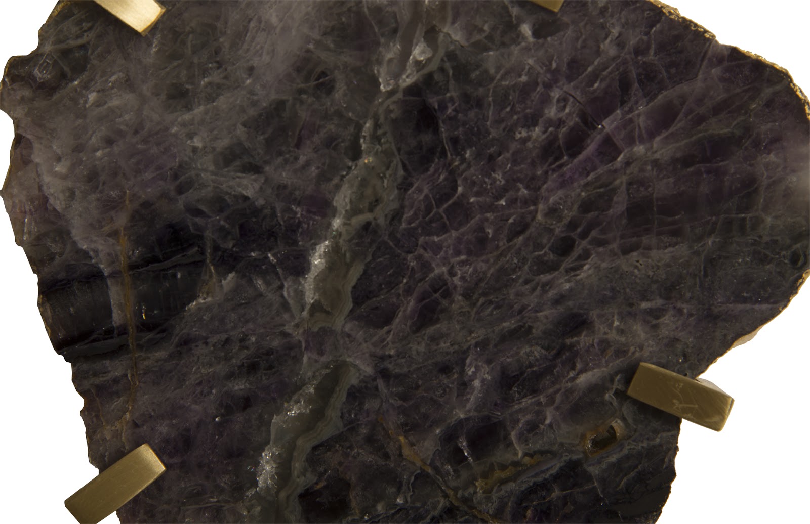 Phillips Collection Home Phillips Collection Gem Wall Tile in Brass Setting, Purple Quartz