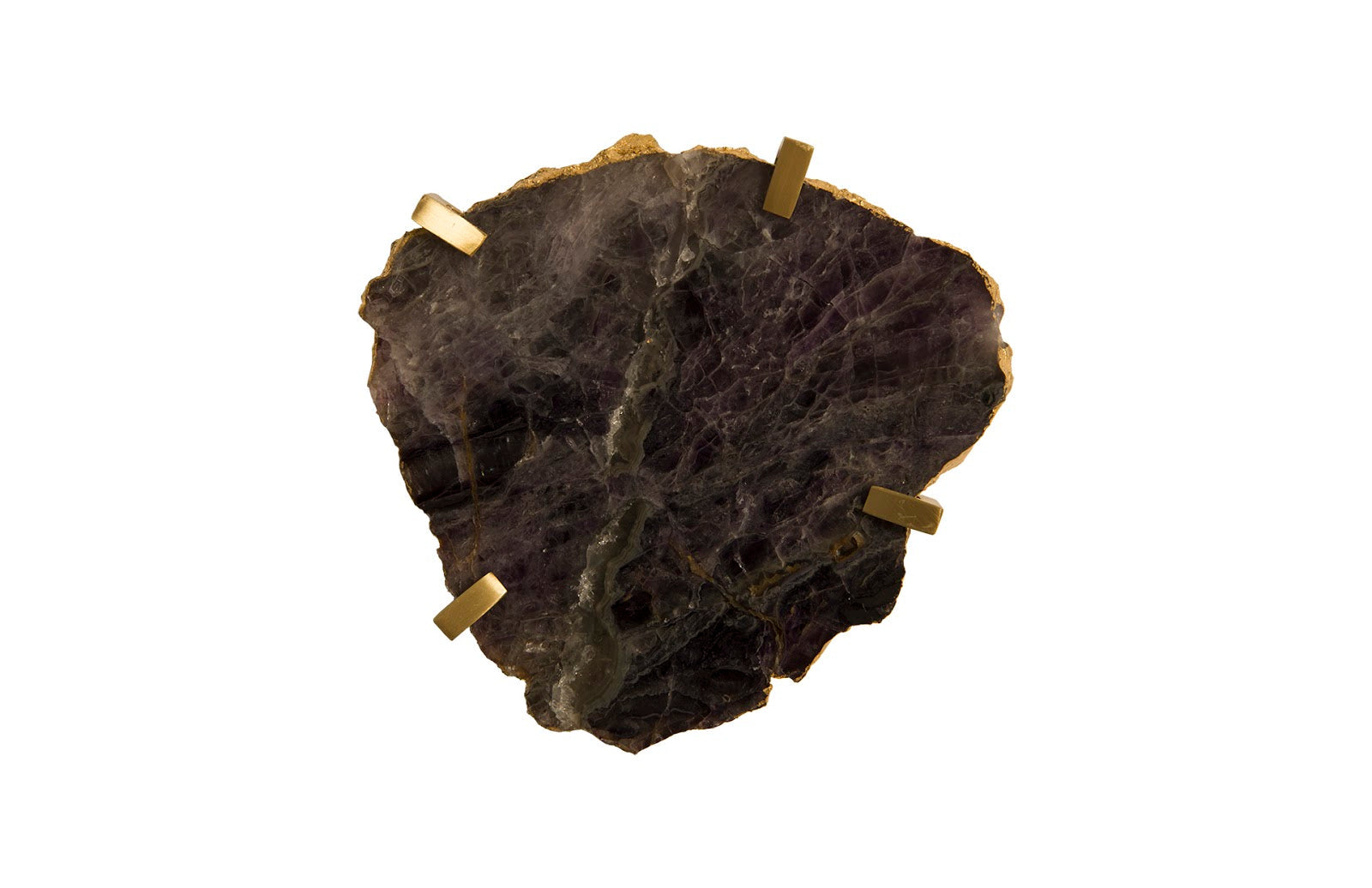 Phillips Collection Home Phillips Collection Gem Wall Tile in Brass Setting, Purple Quartz