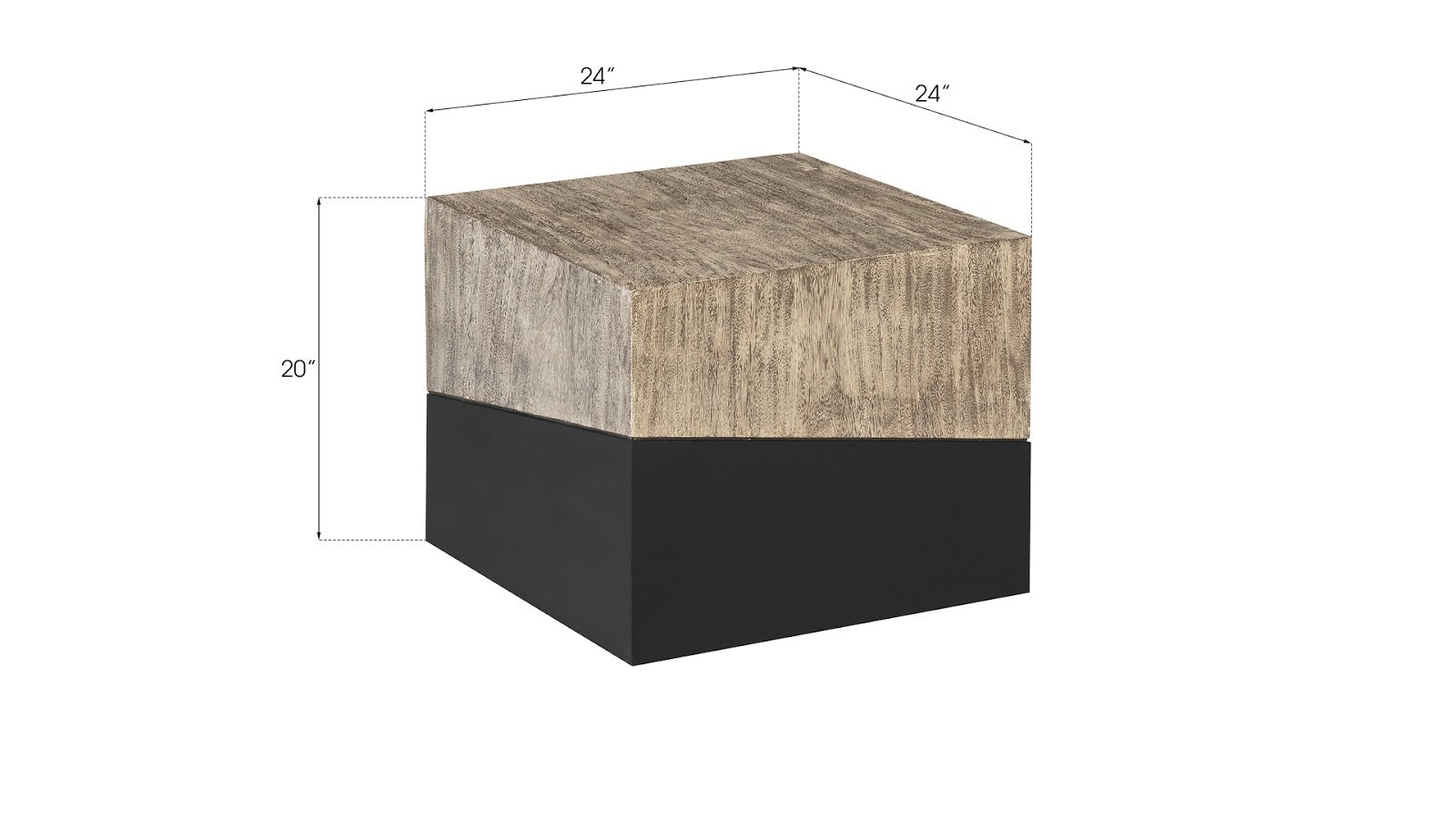 Phillips Collection Home Phillips Collection Geometry Side Table, Gray Stone