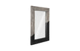 Phillips Collection Home Oversized LTL - Rate to be Quoted Phillips Collection Geometry Wood Mirror, Gray Stone, Black