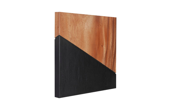 Phillips Collection Home Phillips Collection Geometry Wood Wall Tiles, Chamcha Wood, Natural, Black