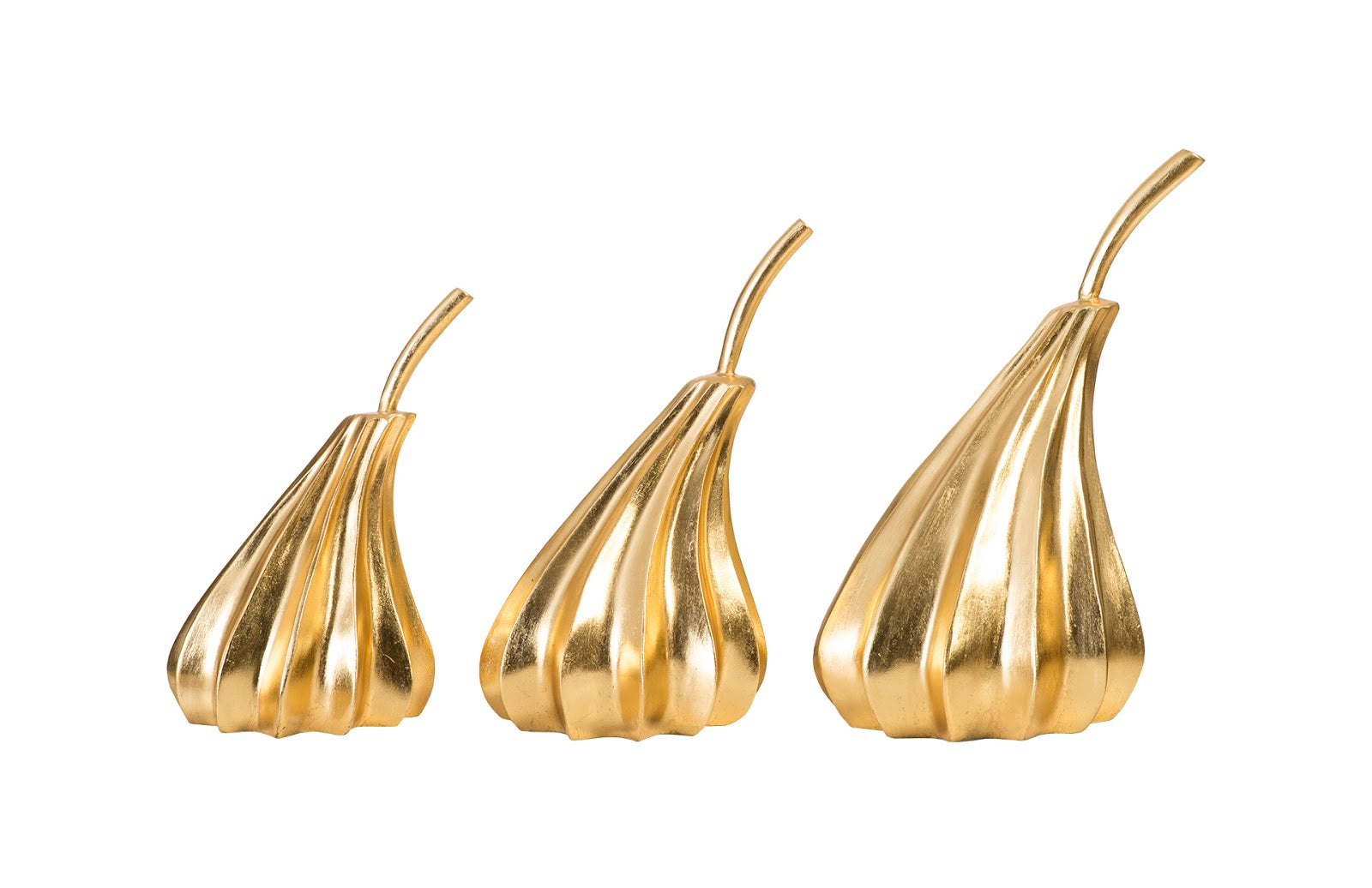Phillips Collection Home Phillips Collection Hand Dipped Pears Set of 3, Gold Leaf