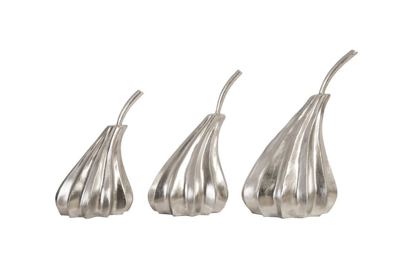 Phillips Collection Home Phillips Collection Hand Dipped Pears Set of 3, Silver Leaf