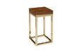 Phillips Collection Home Phillips Collection Hayden End Table, Natural, Narrow, Square, Plated Brass Base