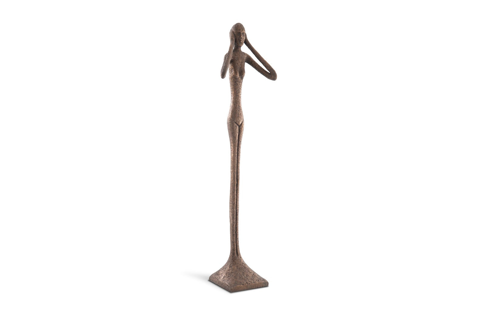 Phillips Collection Home Oversized LTL - Rate to be Quoted Phillips Collection Hear No Evil Slender Sculpture, Large, Resin, Bronze Finish
