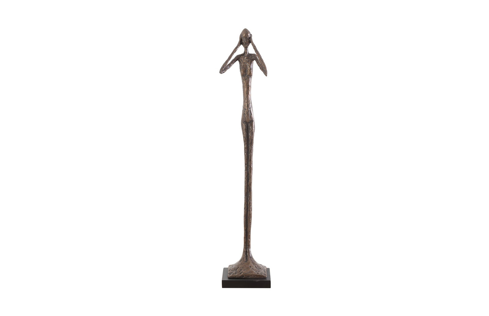Phillips Collection Home Phillips Collection Hear No Evil Slender Sculpture, Small, Resin, Bronze Finish