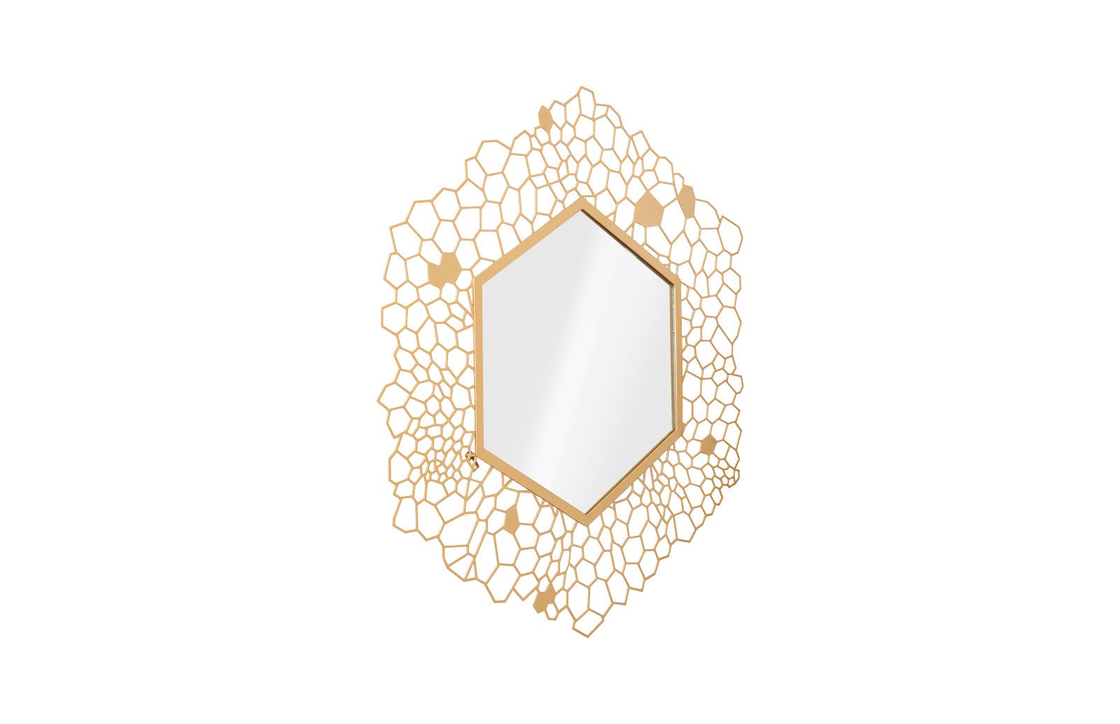 Phillips Collection Home Oversized LTL - Rate to be Quoted Phillips Collection Hexagon Honeycomb Mirror Brass
