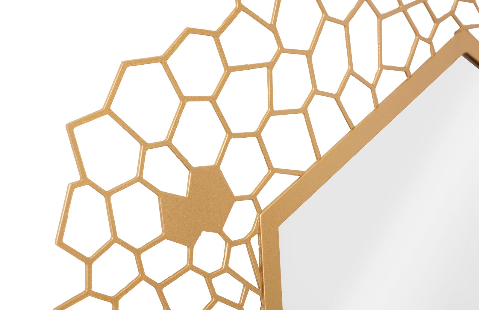 Phillips Collection Home Oversized LTL - Rate to be Quoted Phillips Collection Hexagon Honeycomb Mirror Brass