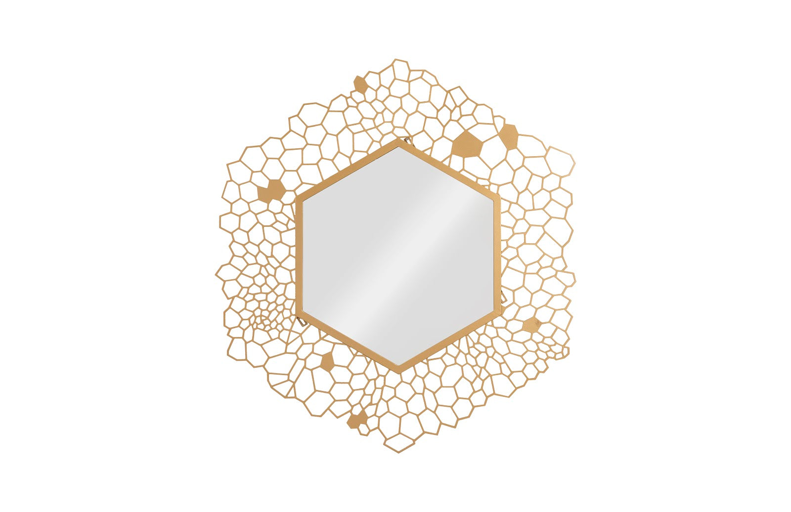 Phillips Collection Home Oversized LTL - Rate to be Quoted Phillips Collection Hexagon Honeycomb Mirror Brass