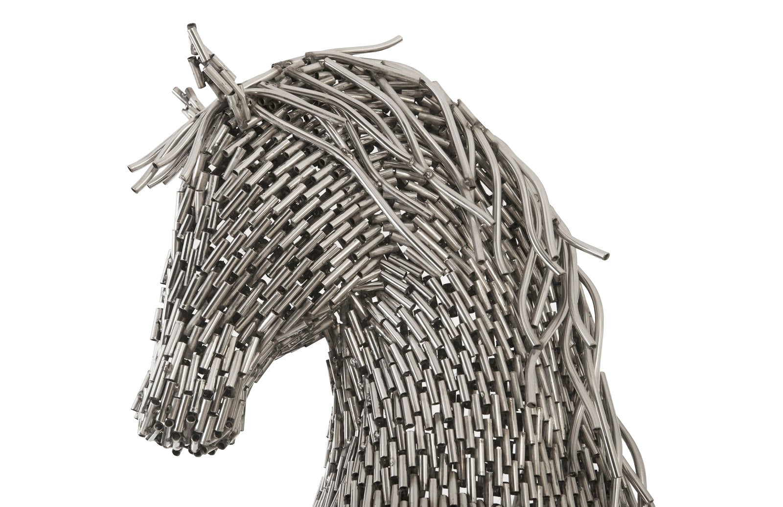 Phillips Collection Home Oversized LTL - Rate to be Quoted Phillips Collection Horse Pipe Sculpture, Rearing, Stainless Steel