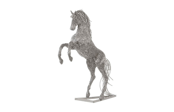 Phillips Collection Home Oversized LTL - Rate to be Quoted Phillips Collection Horse Pipe Sculpture, Rearing, Stainless Steel