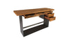 Phillips Collection Home Oversized LTL - Rate to be Quoted Phillips Collection Iron Frame Standing Desk with Drawers, Natural, Bar Height