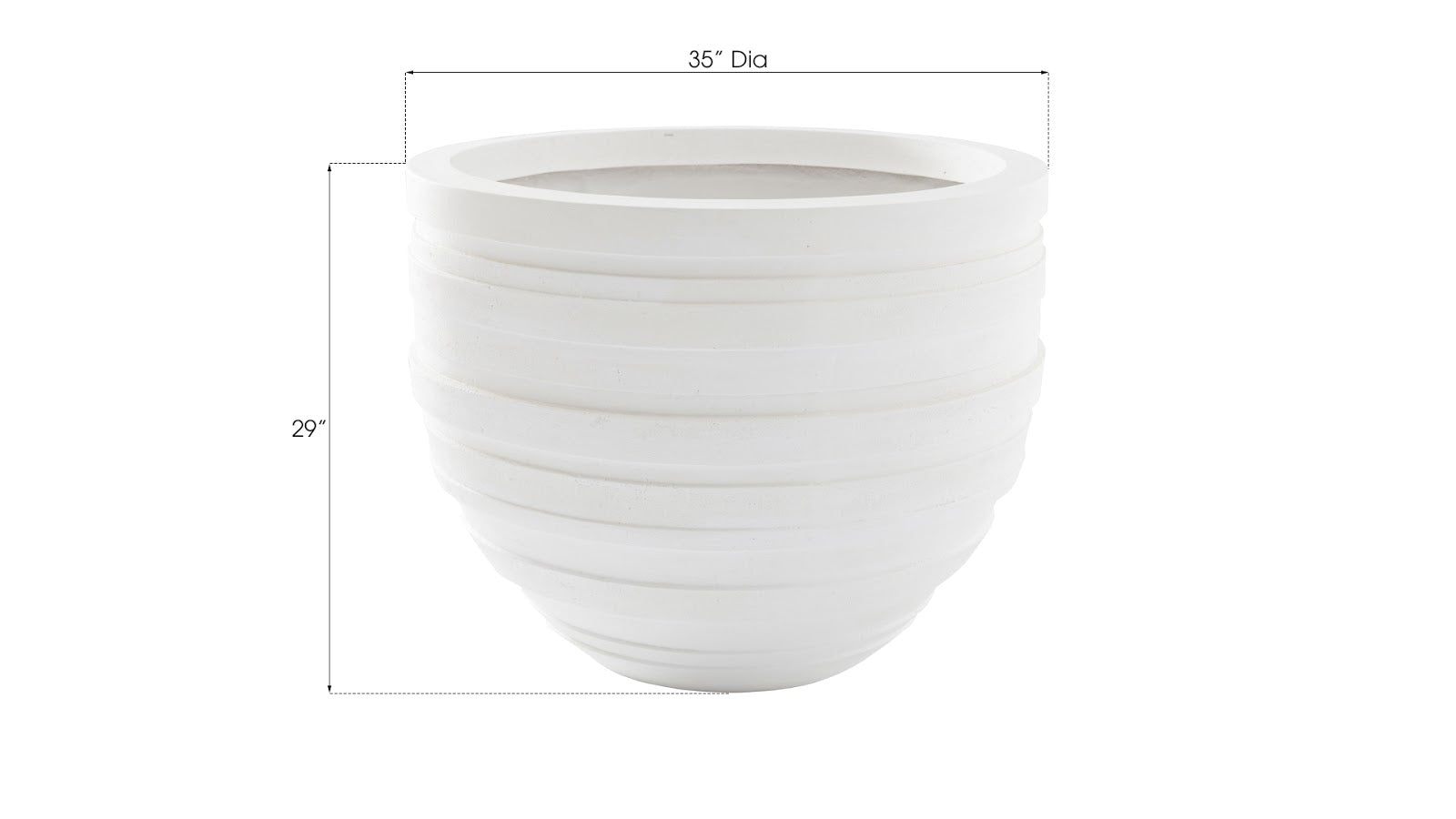 Phillips Collection Home Oversized LTL - Rate to be Quoted Phillips Collection June Planter, White, MD