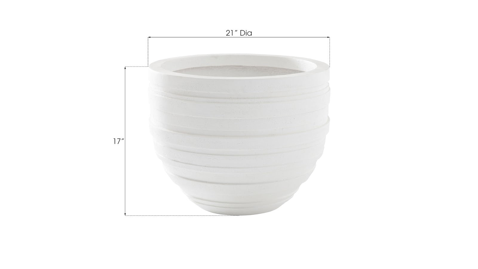 Phillips Collection Home Oversized LTL - Rate to be Quoted Phillips Collection June Planter, White, XS