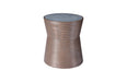 Phillips Collection Home Phillips Collection Kono Side Table, Resin, Bronze Finish, Concrete Composite Top