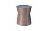 Phillips Collection Home Phillips Collection Kono Side Table, Resin, Bronze Finish, Concrete Composite Top