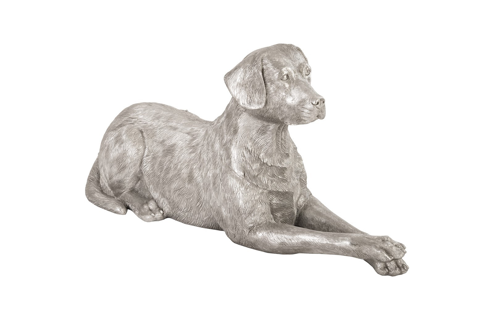 Phillips Collection Home Oversized LTL - Rate to be Quoted Phillips Collection Labrador, Laying, Silver Leaf