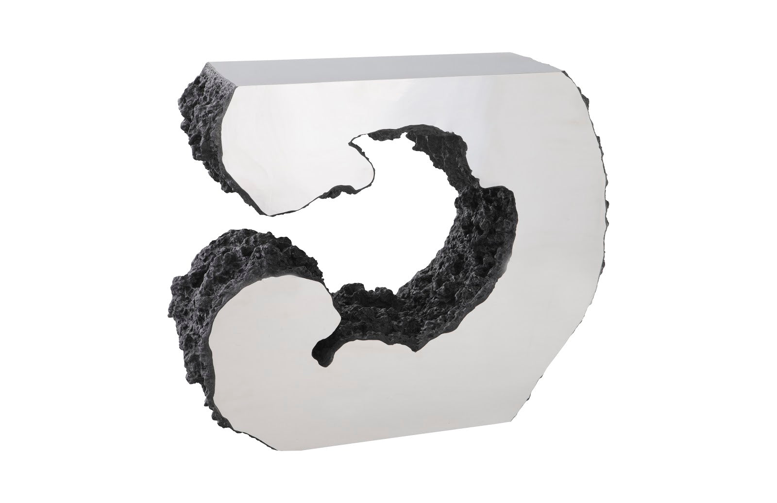 Phillips Collection Home Oversized LTL - Rate to be Quoted Phillips Collection Lava Console Table, Stainless Steel