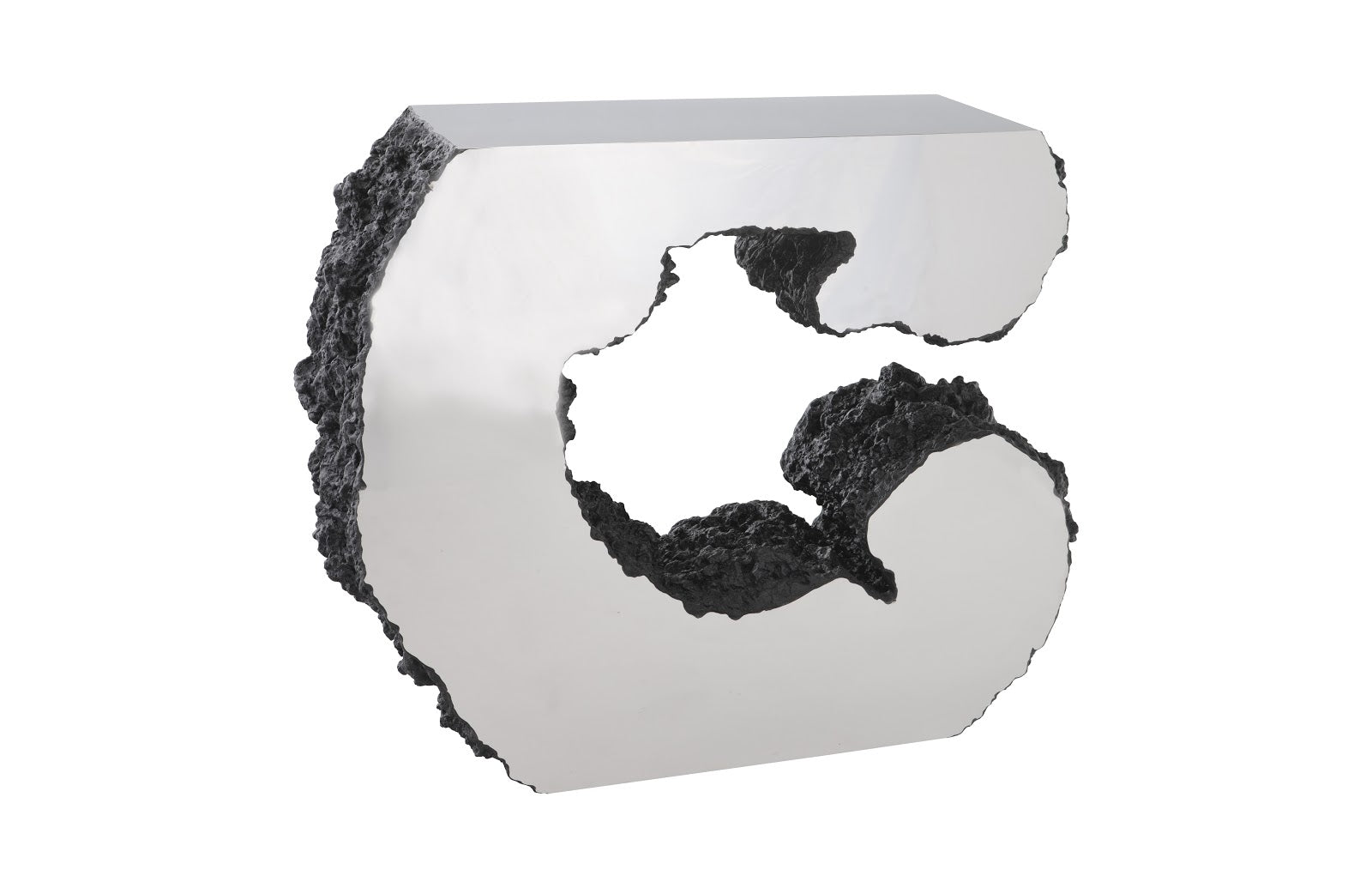 Phillips Collection Home Oversized LTL - Rate to be Quoted Phillips Collection Lava Console Table, Stainless Steel