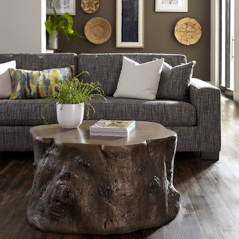Phillips Collection Home Oversized LTL - Rate to be Quoted Phillips Collection Log Coffee Table, Bronze