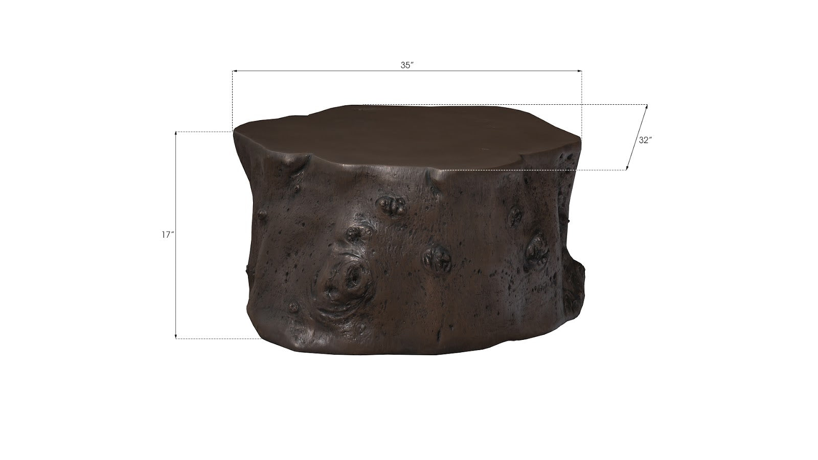 Phillips Collection Home Oversized LTL - Rate to be Quoted Phillips Collection Log Coffee Table, Bronze