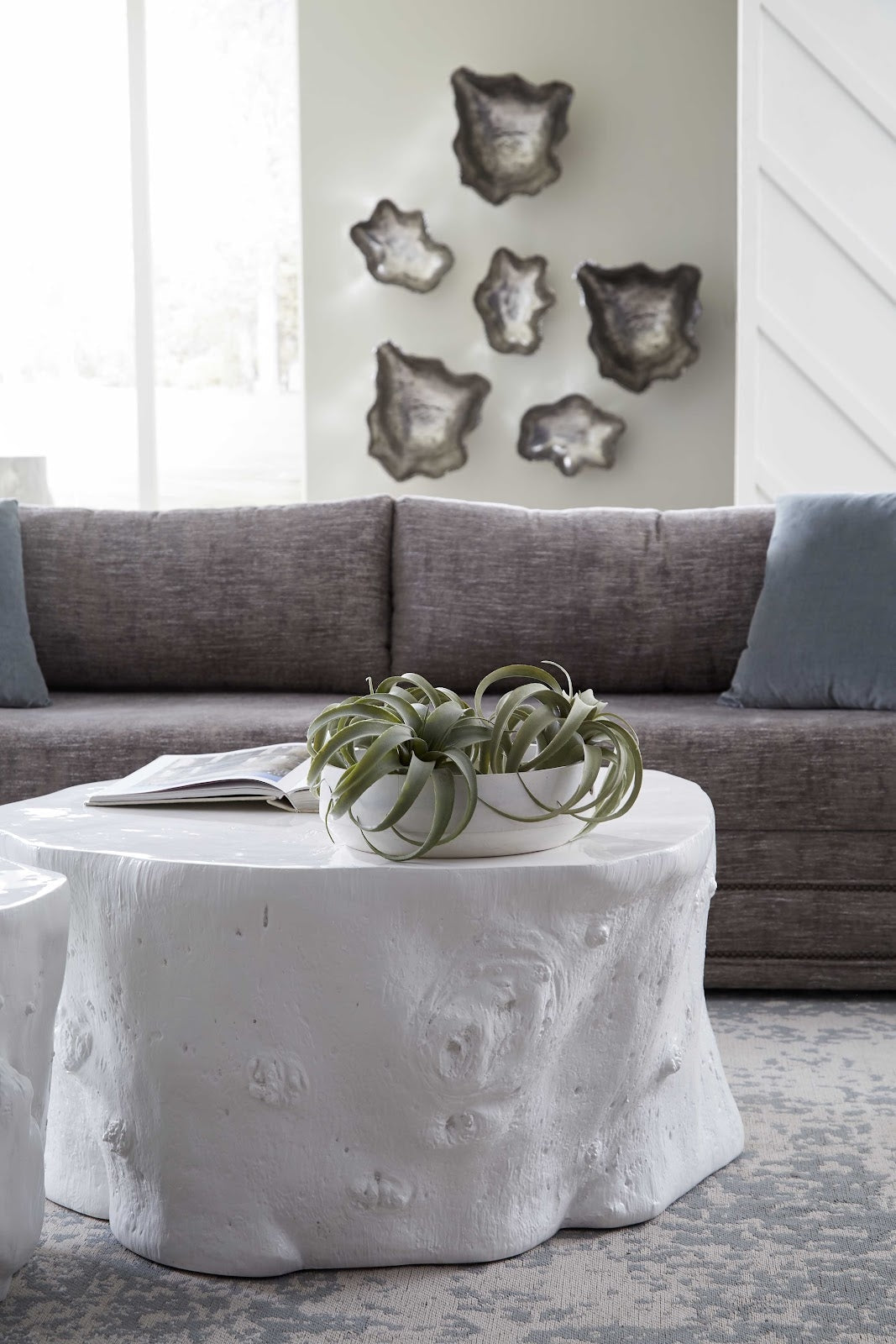 Phillips Collection Home Oversized LTL - Rate to be Quoted Phillips Collection Log Coffee Table, Gel Coat White