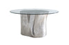Phillips Collection Home Oversized LTL - Rate to be Quoted Phillips Collection Log Dining Table, 60" Glass Top, Silver Leaf