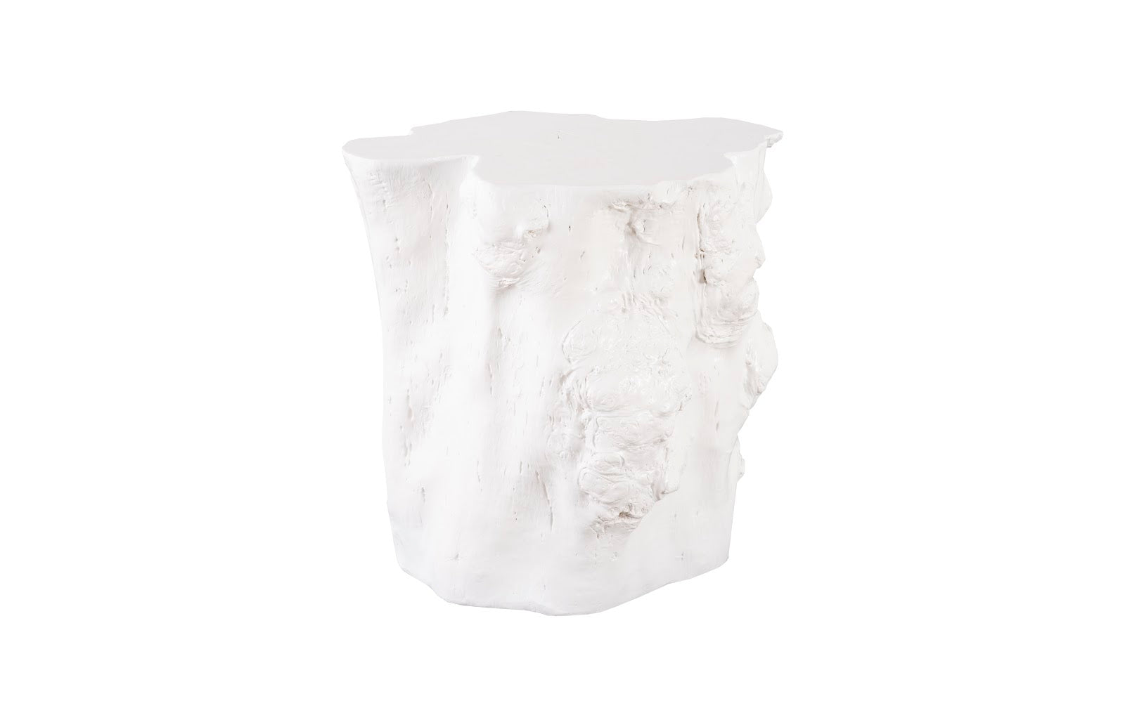 Phillips Collection Home Oversized LTL - Rate to be Quoted Phillips Collection Log Side Table, Gel Coat White