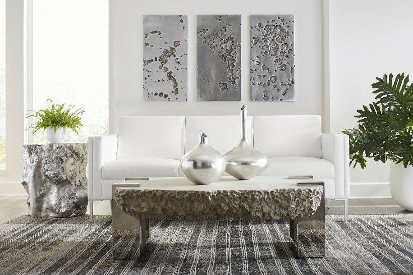 Phillips Collection Home Phillips Collection Log Side Table, Silver Leaf