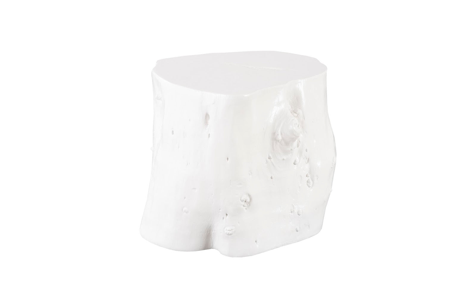 Phillips Collection Home Phillips Collection Log Stool, Gel Coat White, LG