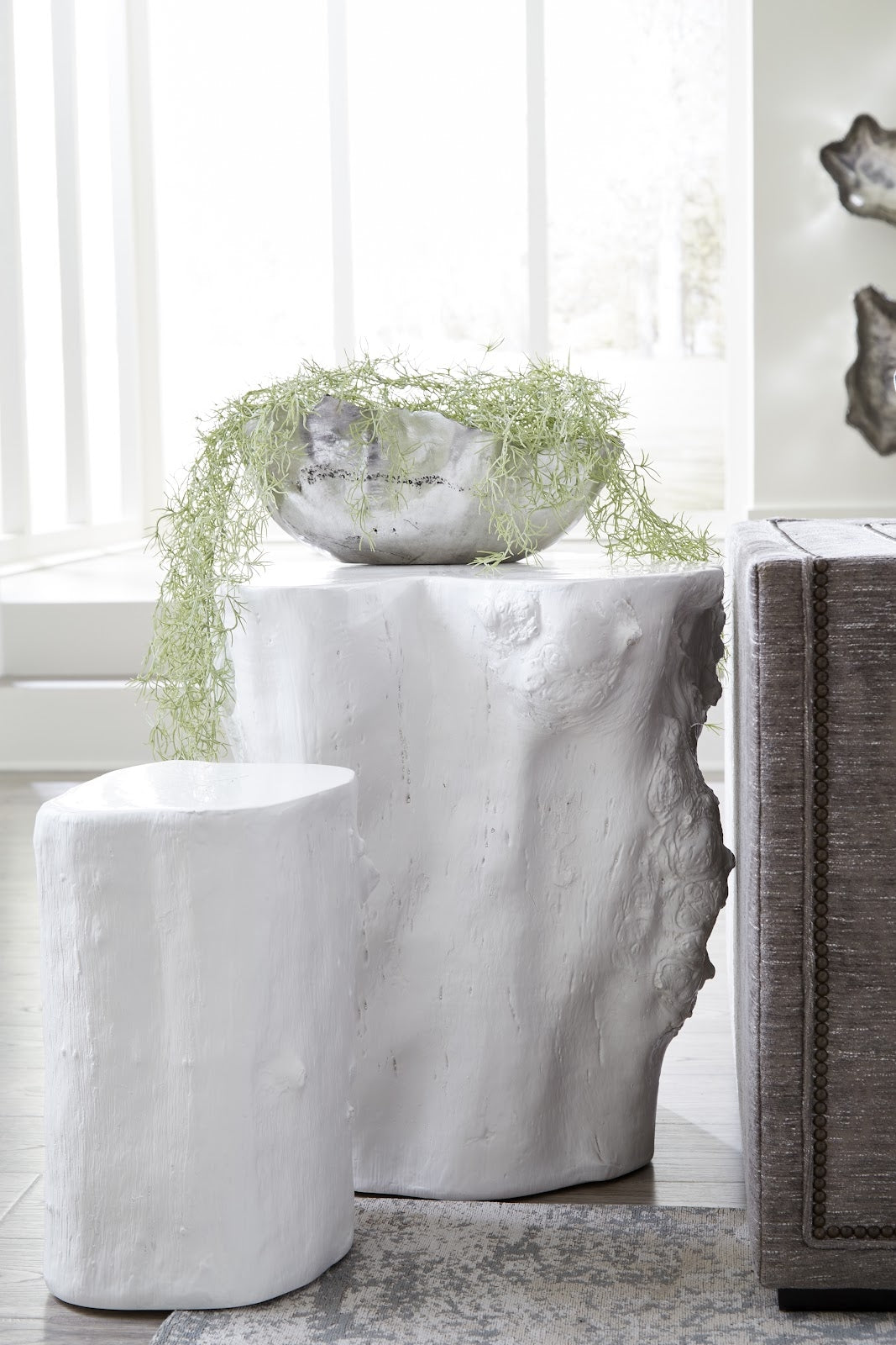 Phillips Collection Home Phillips Collection Log Stool, Gel Coat White, SM