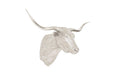 Phillips Collection Home Phillips Collection Longhorn Bull Wall Art, Resin, Silver Leaf