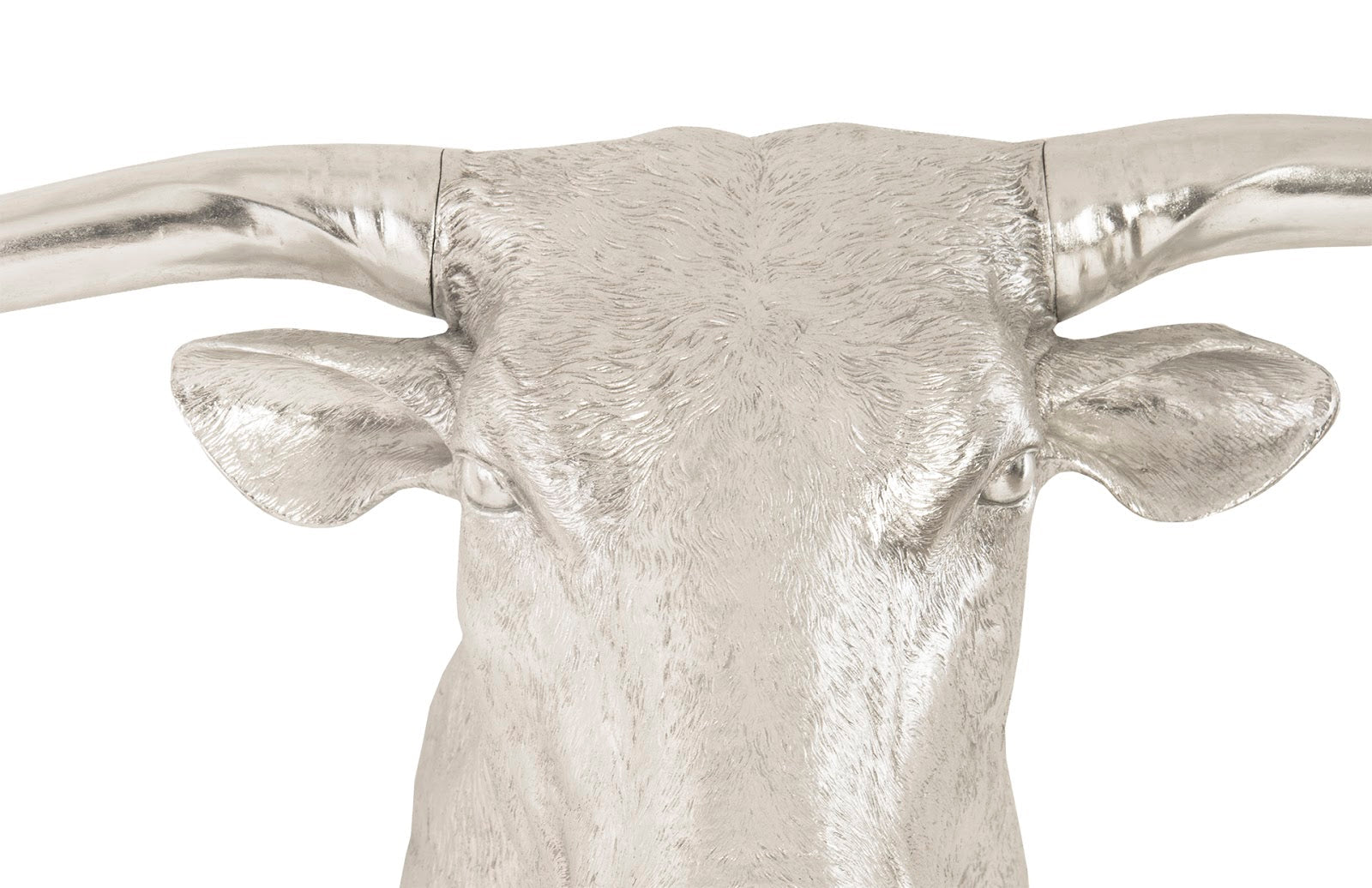 Phillips Collection Home Phillips Collection Longhorn Bull Wall Art, Resin, Silver Leaf